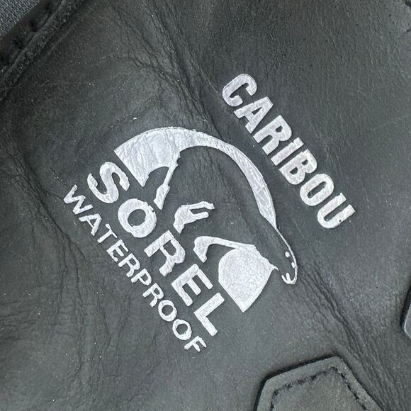 Sorel Caribou Boots Women 6 Black Waterproof Winter Snow Insulated Leather Work - Picture 11 of 14